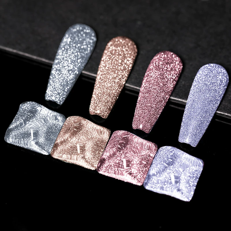 

VERONNI 10ML Disco Flash Glitter UV Gel Nail Polish Laser Silver Led Gel Varnish Shining Nail Varnish Sequins Gel for Nail