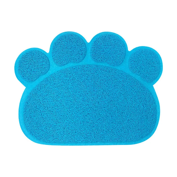 

Pet cat litter mat PVC anti-skid paw shape dog foot pad toilet litter cat mat