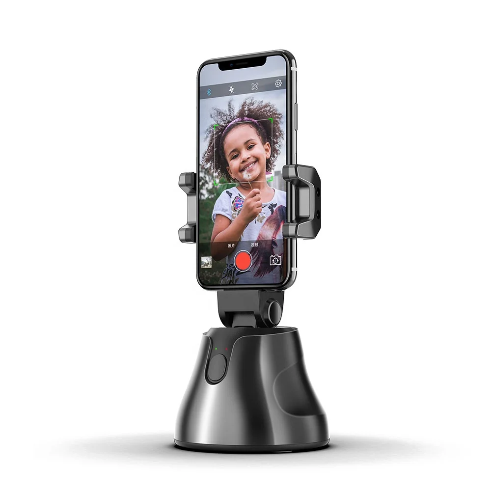 

Selfie Stick Tripod 360 Degree Rotation Auto Smart Face Object Tracking Cell Phone Tripod Holder for Video iPhone Android, Black;white