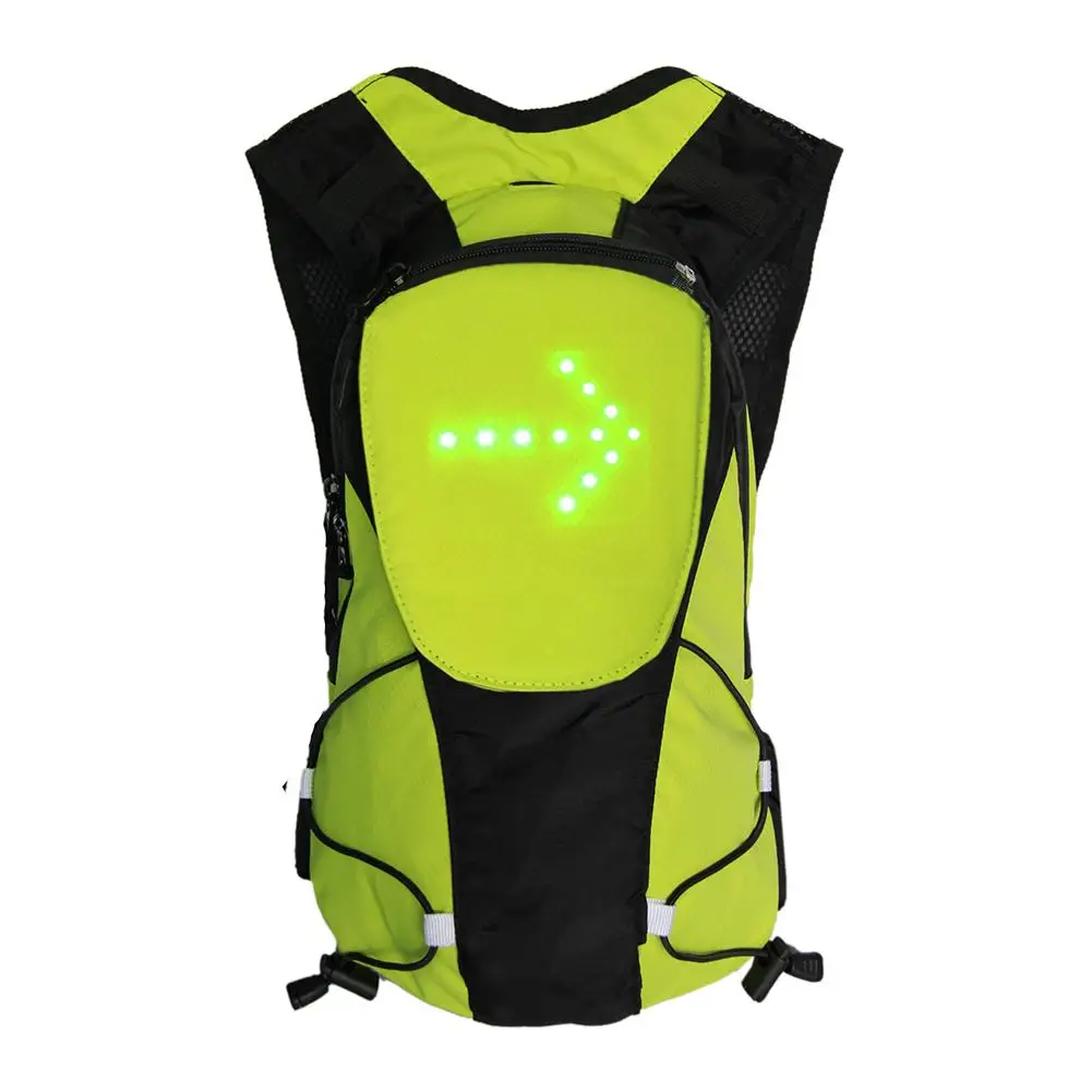 

New Image LED Turn Signal Light Backpack Retmote Control Safe Turn Signal Light Backpack Night Warning Guiding Light Riding Bag