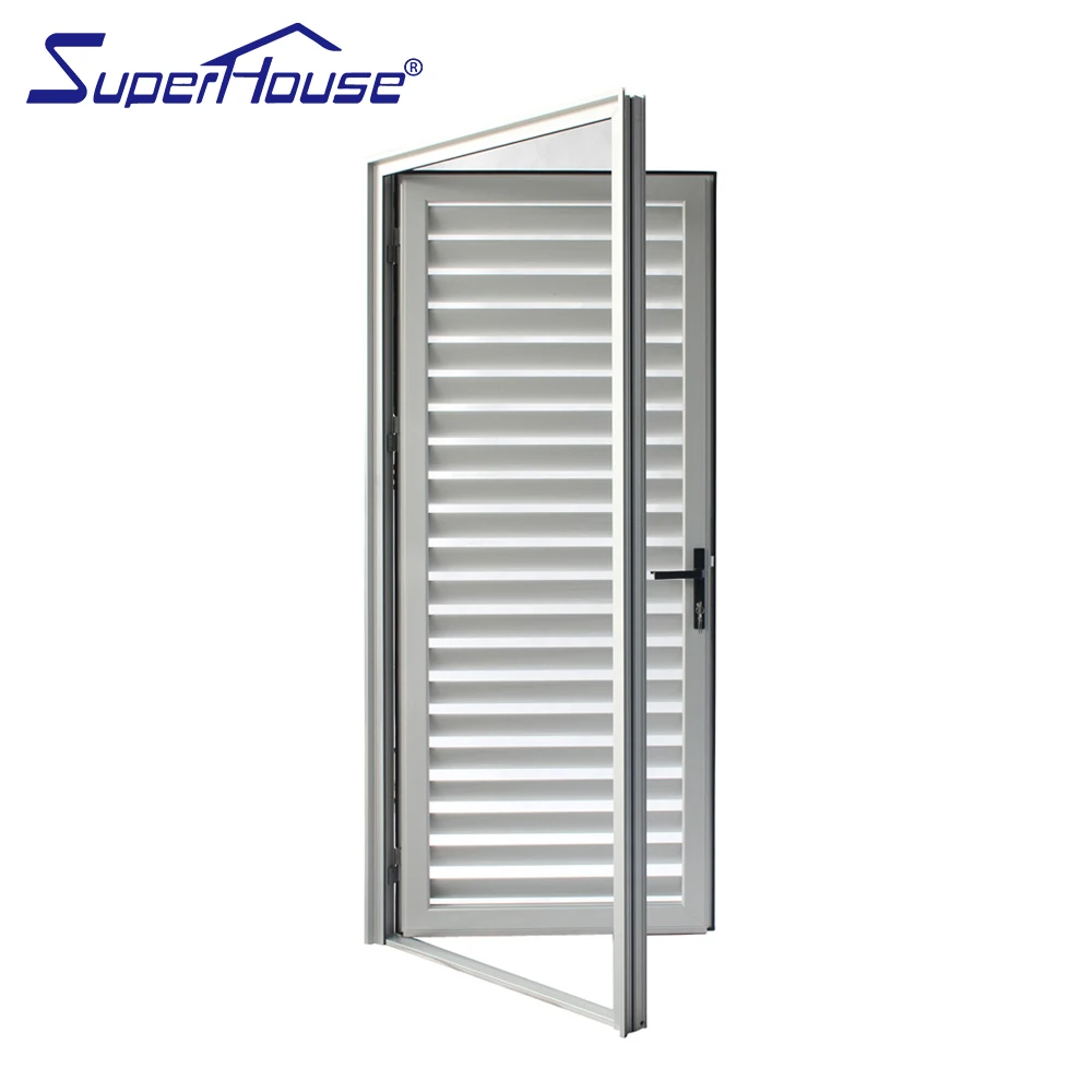 Customized electrophoresis louver door cheap hinge door glazed doors aluminum