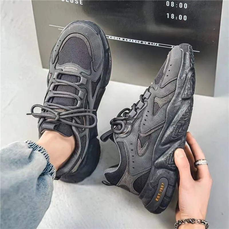 

Spring and Autumn Men's Shoes New Trend Versatile Thick Sole Sports and Casual Shoes Running Dad Shoes