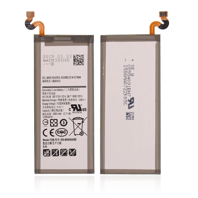 

New for Samsung Note 8 Battery For Samsung N950 N950F N950U N950N Battery Replacement