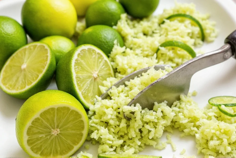 Lime zest compared to pith