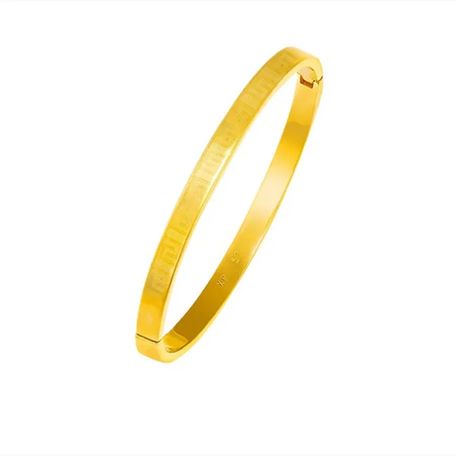 

Solid Flexible Flat Link Chain Women 24k Bracelet Gold