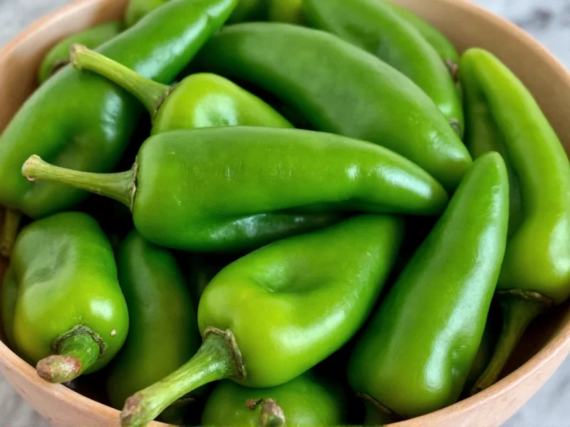 green cayenne peppers