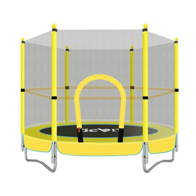 

Indoor kids trampoline park safe net trampoline for children, Yellow
