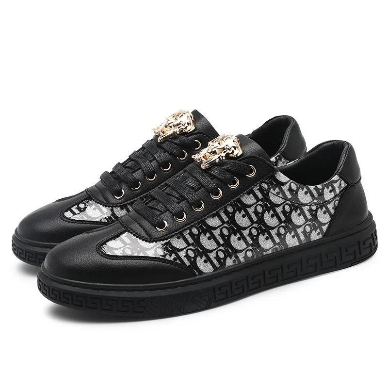

2021 Light luxury DIRO shoe TPU bright surface street sneakers brand men tennis shoes with high quality new fashion shoe for men, Black white