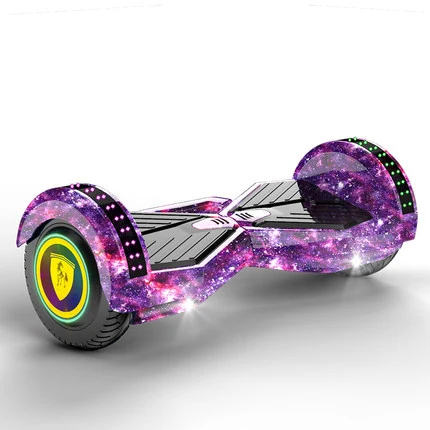 

2022 High quality 8 inch two flashing wheel self balancing scooter balance electric scooters, Blue /purple / redblue fire/blue space