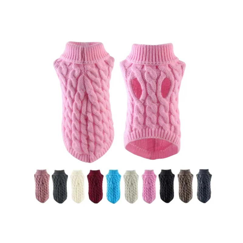 Pet Products Puppy Dog Cat Warm Winter Knit Sweater Vest Knitted Coat Jacket for Small Dog Dog Jumper Pet Clothes