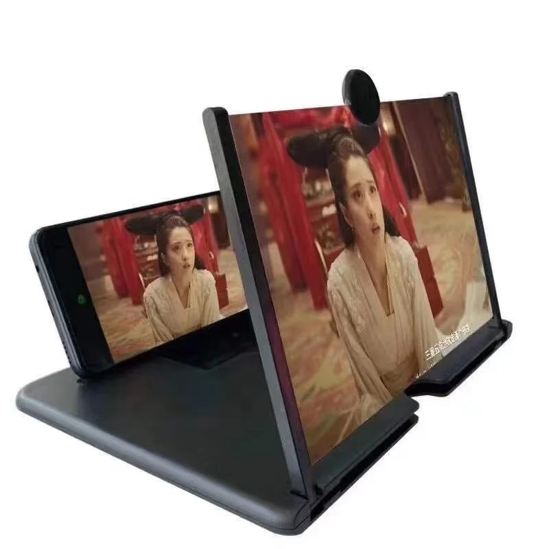 

2020 New Hot 12 Inch Curved Screen HD Amplifier Enlarge Stand Cell Phone 3D Smartphone Video Screen Stand for Mobile Phone