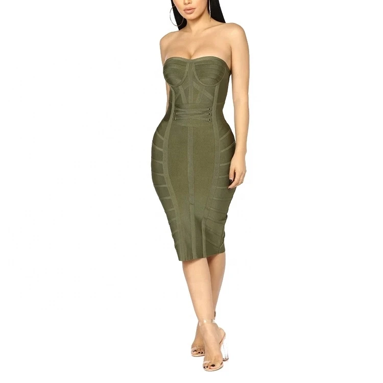 

Sexy Party Dresses Strapless Clubwear Bodycon Dress