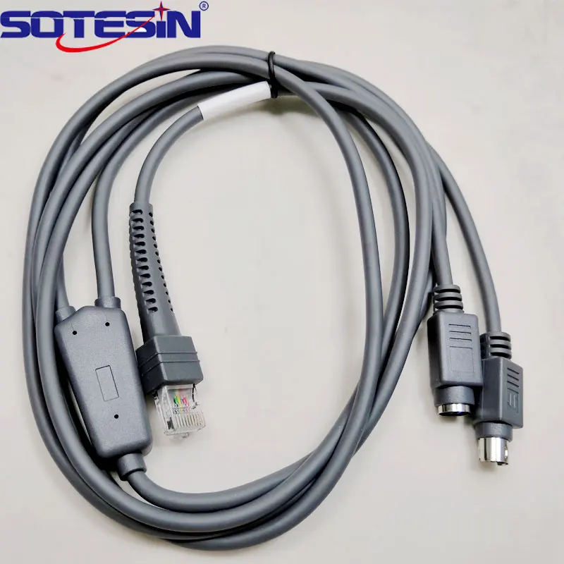 

Manufacturer sells QR code scanner data cable rj45 10p 10c gray 2M and custom for Moto Symbol Barcode Scanner LS2208, Gray and customized