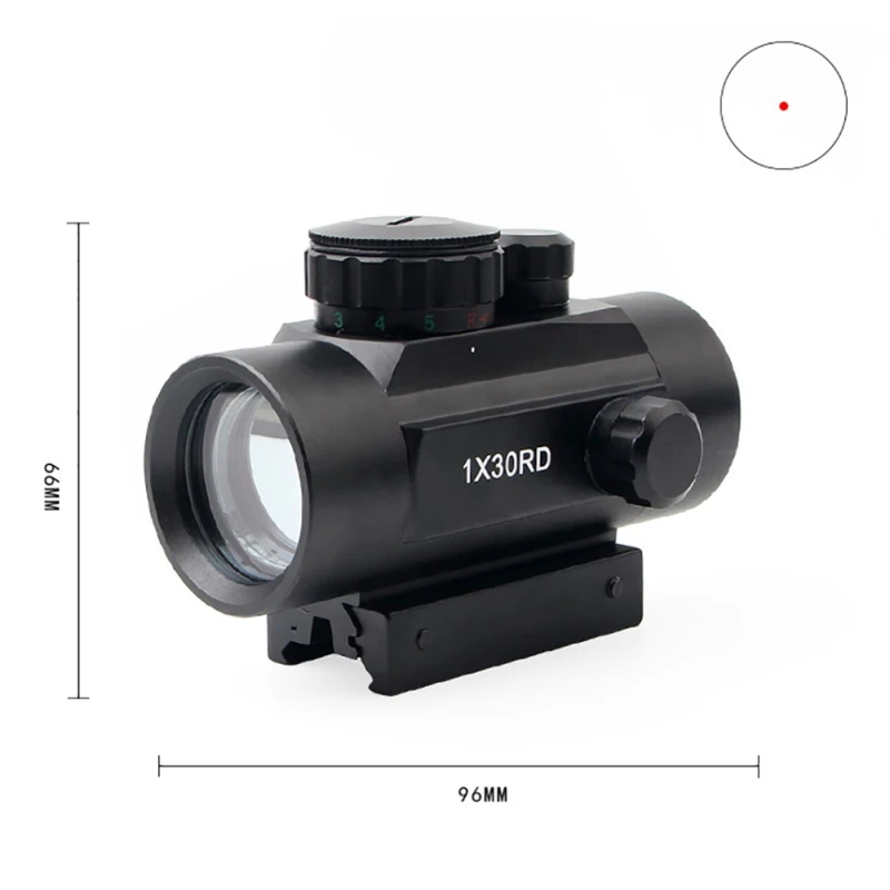 

1X30 Red Dot Sight Hunting Rifle Scope Reflex Sight Hunting Optics, Black