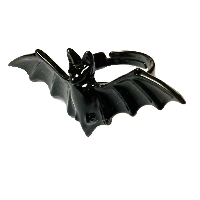 

Trendy Jewelry Gold Black Bat Ring Wholesale