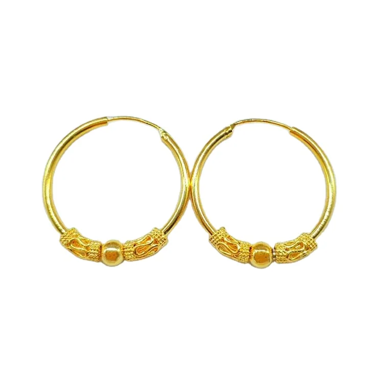 

Gold Plated Bead Earrings Gold Plated Bead Earrings Exquisite Craftsmanship Gold Ladies Jewelry