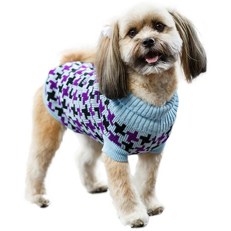 

2021 Winter Warm Dog Clothes Pet Apparel Jacquard Dog Sweater