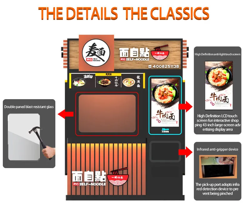 Ramen Vending Machine Instant Noodle Vending Machine For Sale From