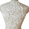 RTS Item Elegant Design Classical Pattern Mesh Embroidered Bridal Lace Applique For Wedding Dress