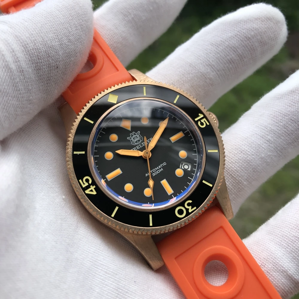 

Bronze Dive Watch! SD1952S Men Bronze Diving Watch 300M Water Resistance Sapphire Glass NH35 Watch for men Male