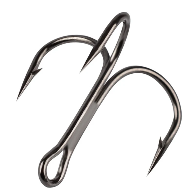 

Fishing Hooks High Carbon Steel Treble Hooks Black Super 1/0# 1# 2# 4# 6# 8# 10# 12# 14# High Strength Hooks Tackle