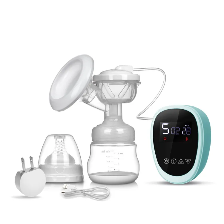 

Rechargeable single electric breast pump massage breastfeeding, White,pink,blue