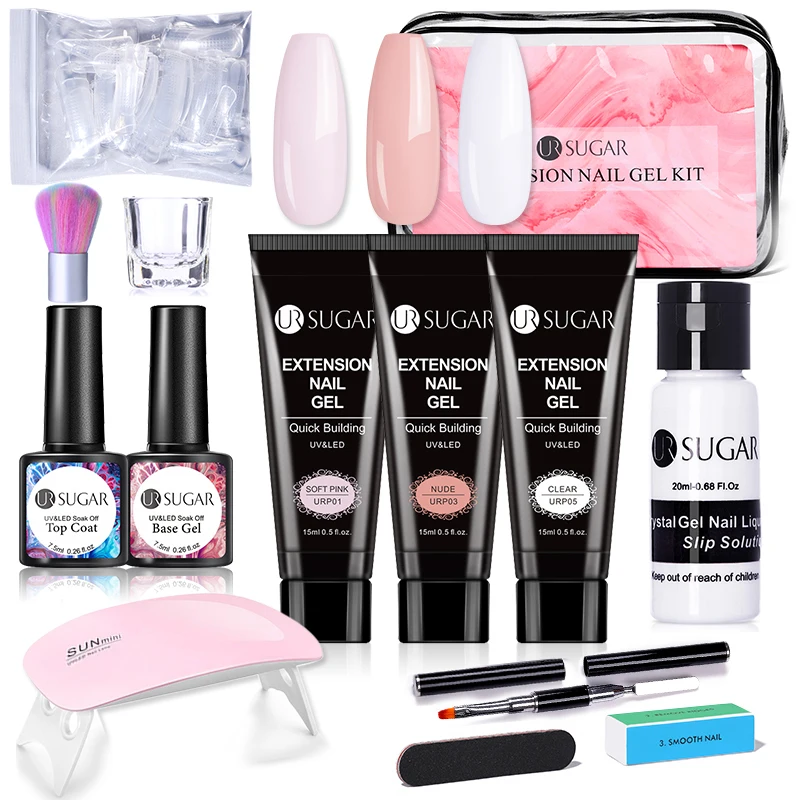 

UR SUGAR 14PCS Hot Sell Jelly Clear Extension Nail Gel Set Acrylic Builder Nail Gel for DIY Nail Art