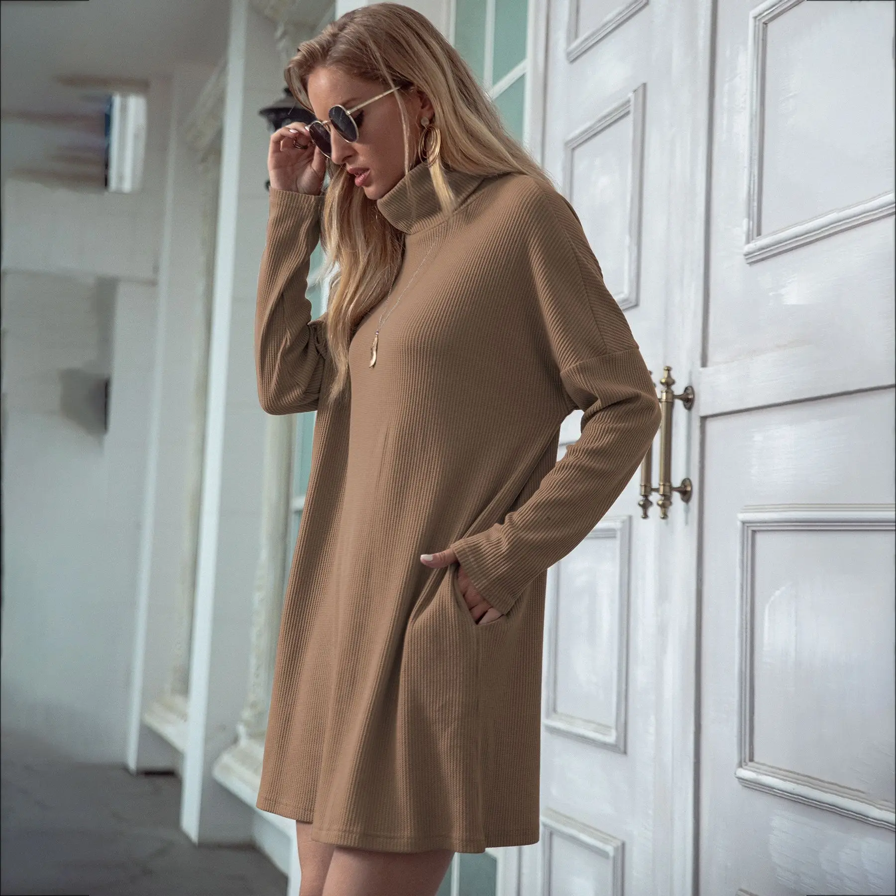 Women Long Sleeves Loose Fit Jumper 