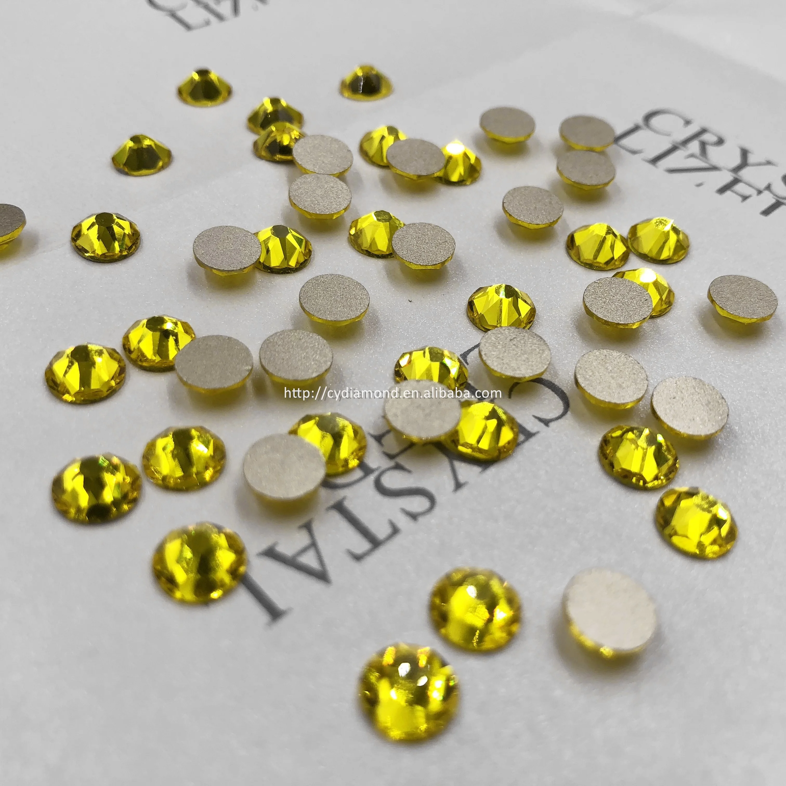 

C&Y 2088 Glass Bulk Wholesale Nail Art Crystal Designs Citrine Yellow Rhinestones Flatback