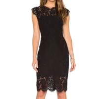 

Women's Sleeveless Lace Floral Cocktail Knee Length Party Elegant Dress