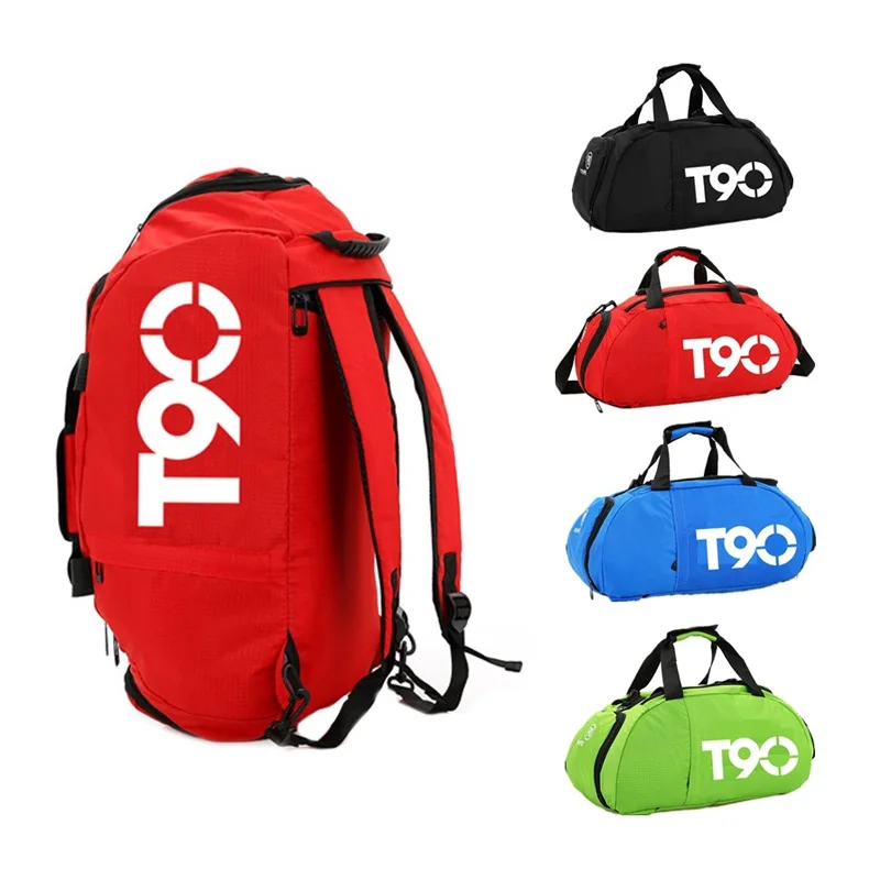 

Wholesale Custom Cheap T90 Duffle Backpack Mens Travel Bags Multifunctional Sports Gym Duffel Bag With Shoe Compartment