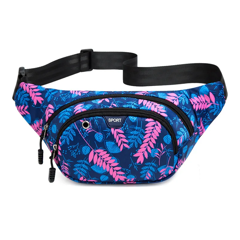 

wholesale new fashion waist multi-functional waterproof fanny pack running outdoor sports nylon waist bag, Blue,black,pink,purple