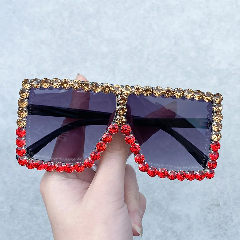 

2021 New Children's Diamond-studded Wholesale Sunglasses Personality Two-tone Shades Sunglasses, Picture shows