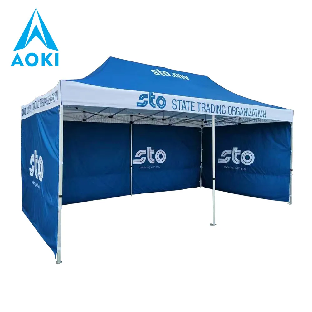 Custom Design Folding Tents 40*40mm hexagon frame hot sale 10X10 Pop Up Canopy Tent Market advertising outdoor Gazebo