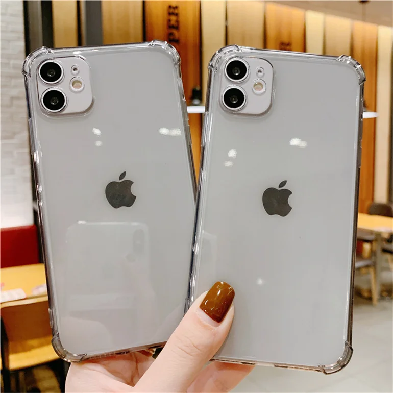 

For iPhone XS max 11 12 13 Pro Max Drop-resistant Transparent Phone bag Space Case Mobile Phone Clear Back PC TPU clear case