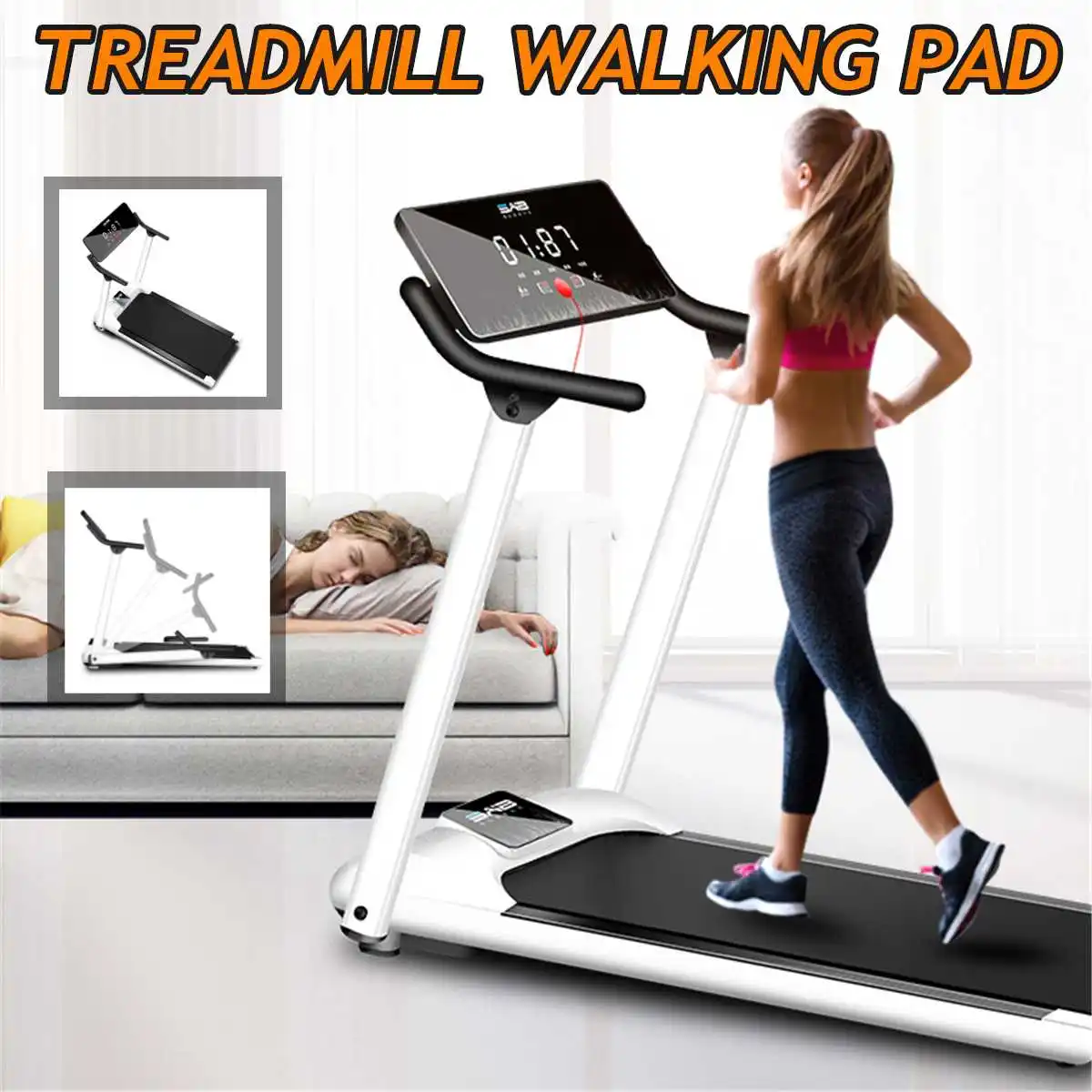 

Multifunctional Running Treadmills Indoor Exercise Equipment Gym Folding House Fitness Slim Mini Walking