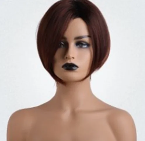 

BVR High Quality Perruques Naturelles Cabelo Courtes Human Blended Short Cut Hair Wigs