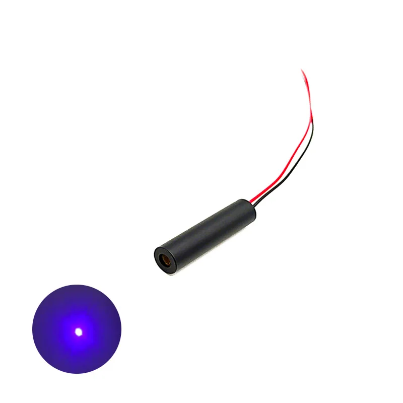 Compact Mini  Easy Integration D8mm 405nm 10mW Lazer Module Industrial Grade NUV Blue and Violet Laser Dot Diode Module