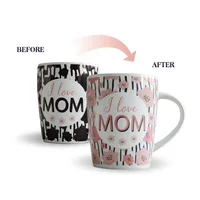 

11OZ Sublimation heat transfer printing design magic mugs color change