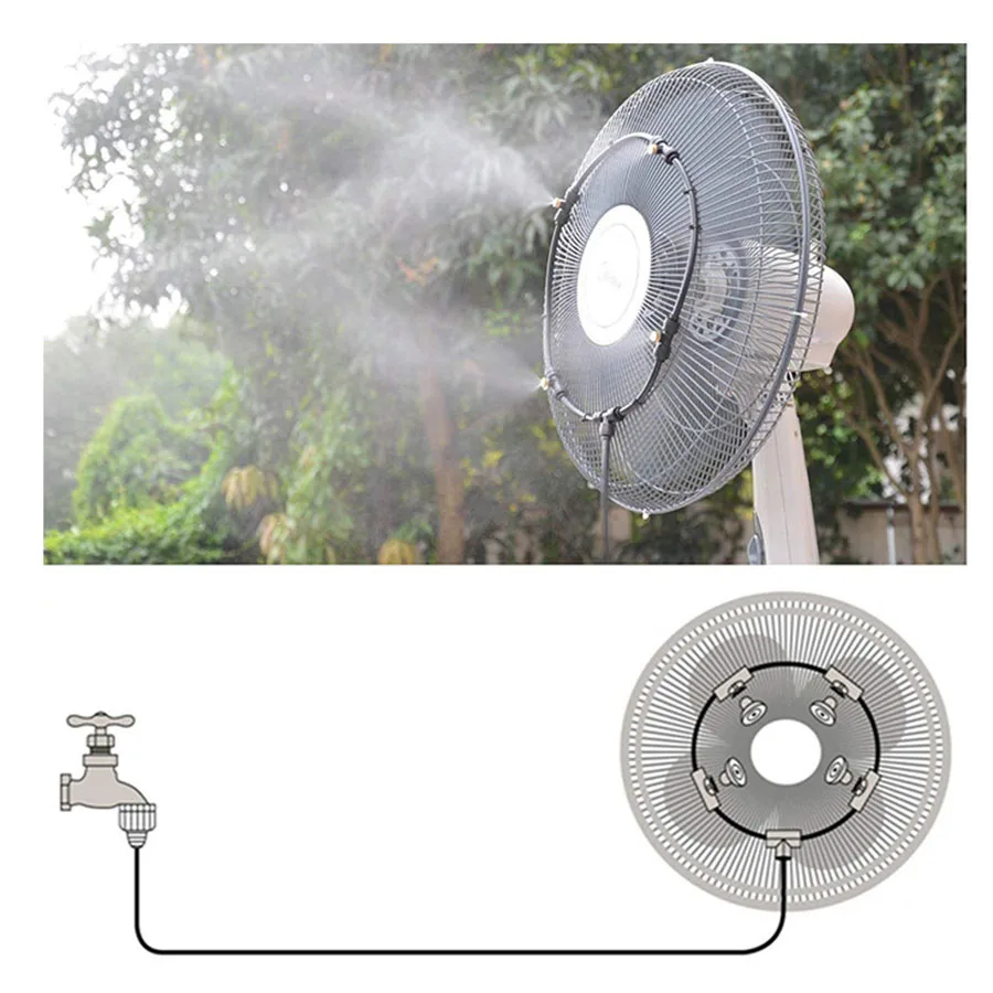 

fan Misting Cooling System for Patio Garden Green house Misting tool Brass Nozzle fan misters cooling outdoor water sprinklers