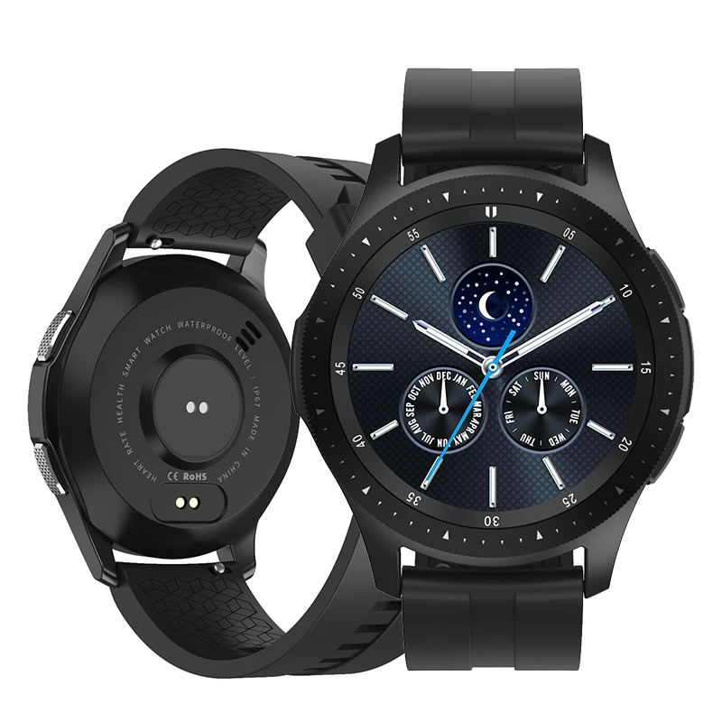 

smartwatch with stainless steel straps full round touch BT call man W68 smart watch