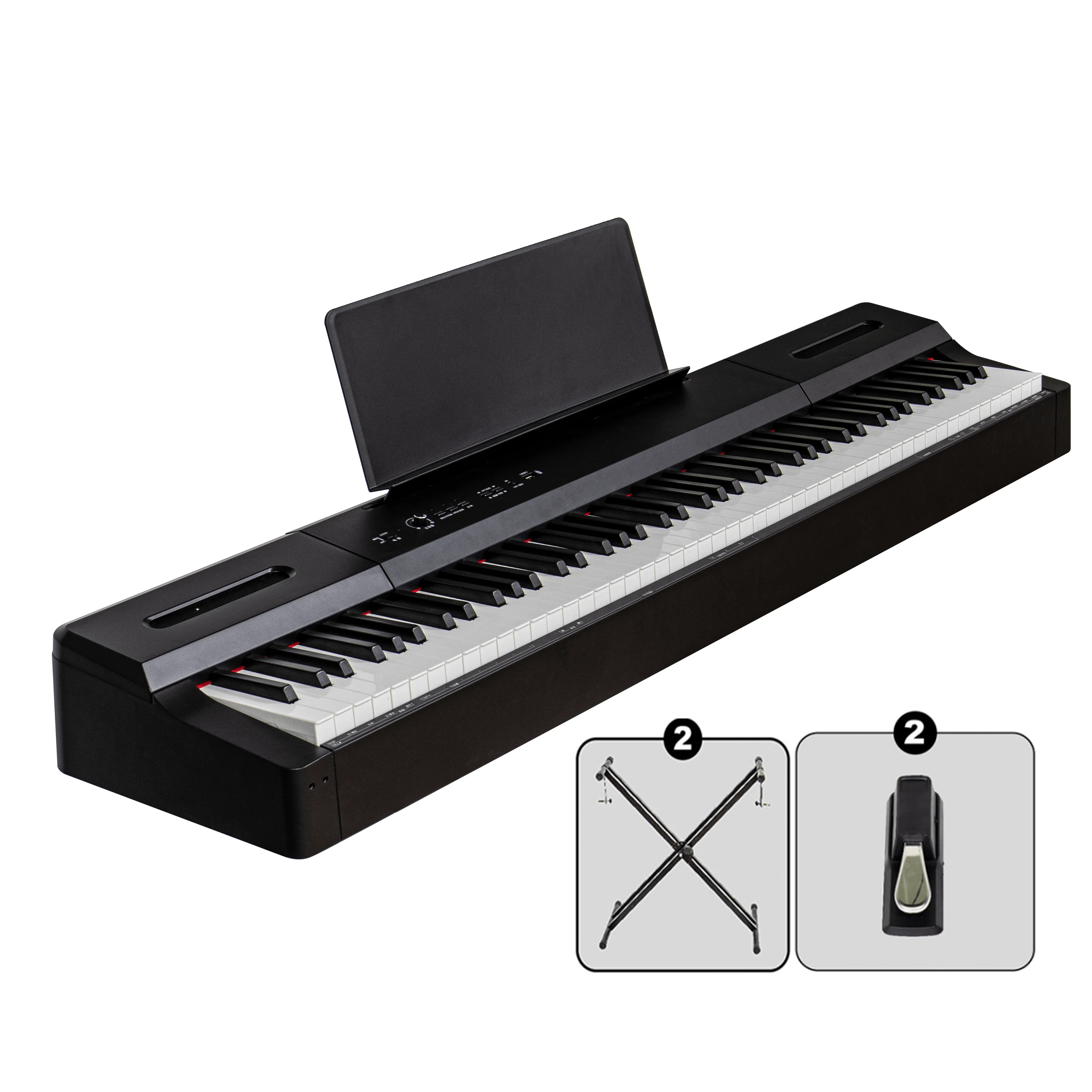 

digital piano 88 keys hammer keyboard Midi Portable Piano musical keyboard, Black/white