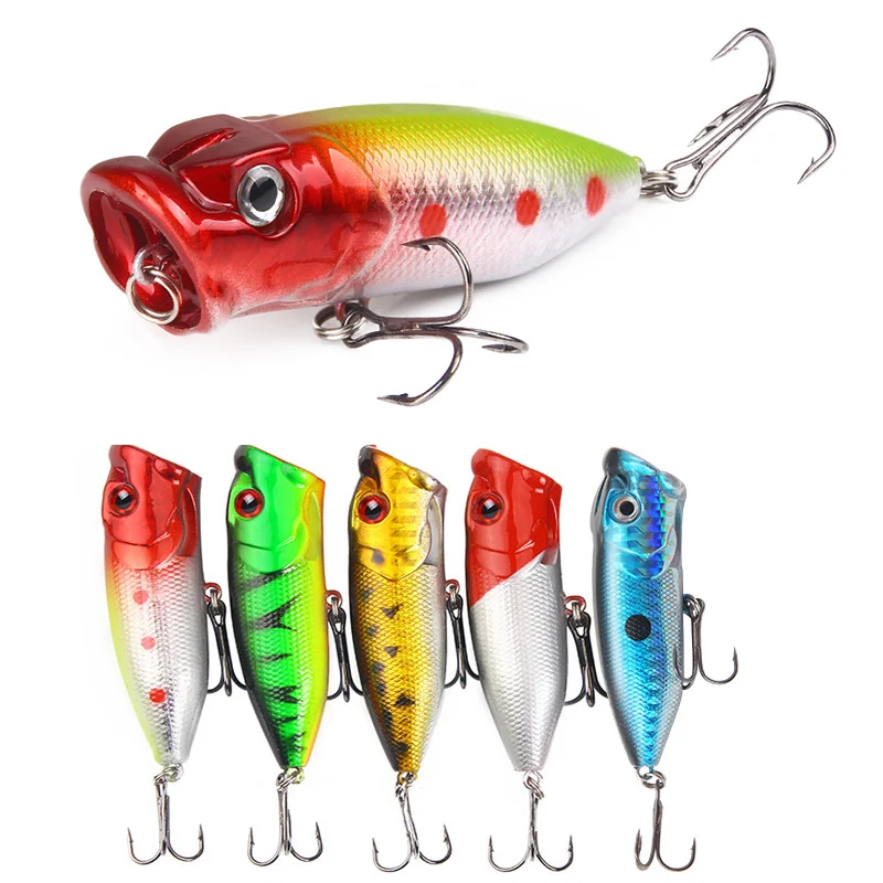 

2021 Cheap Luya 70mm Fishing Lure Popper Lures Saltwater Fishing, 5 colors