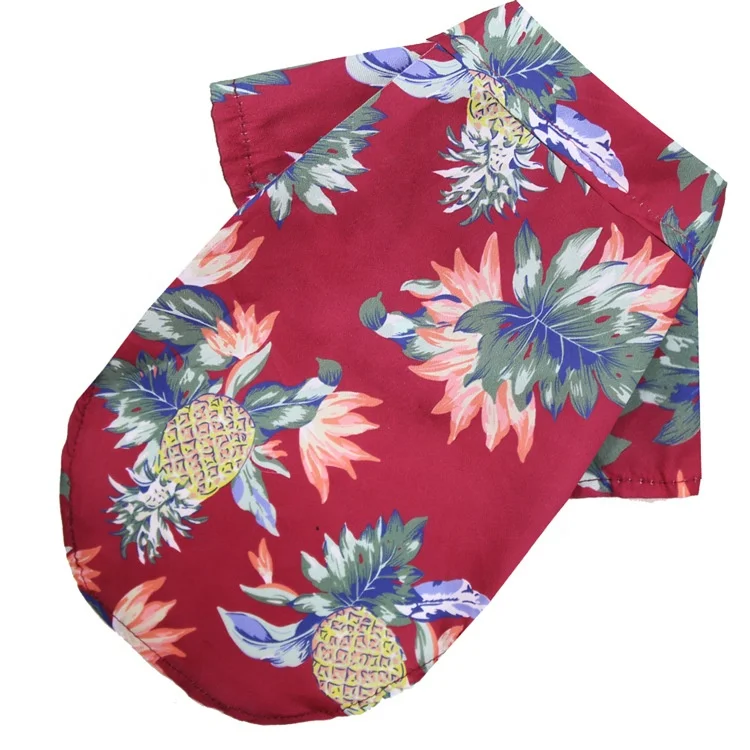 

Wholesale Summer Hawaiian Beach Dog Pet Sun Protective T Shirt For Dogs, Blue,red,pink,white