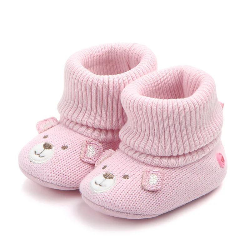 

Wholesale wool new baby soft sole anti-skid newborn infant boots sock booties autumn winter baby shoes