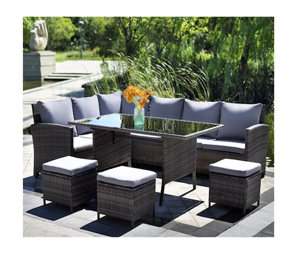 Patio Sofa Set 6 Pcs Outdoor Furniture Set Pe Rattan Wicker Cushion Outdoor Garden Sofa Furniture With Coffee Table Bistro Sets Buy Patio Sofa Set 6 Pcs Outdoor Furniture Set Pe