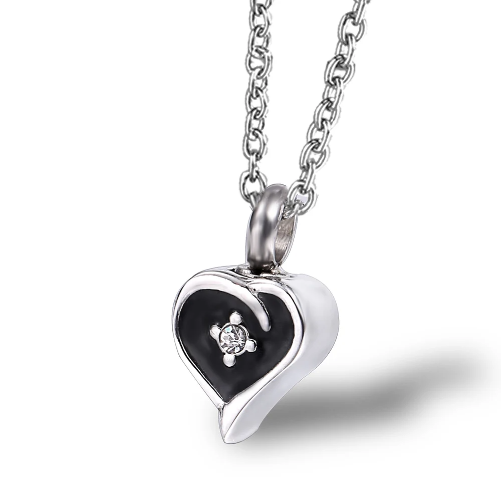 

Commemorative Urn Pet Cremation Ashes Perfume Bottle Jewelry Series Heart Zircon Necklace