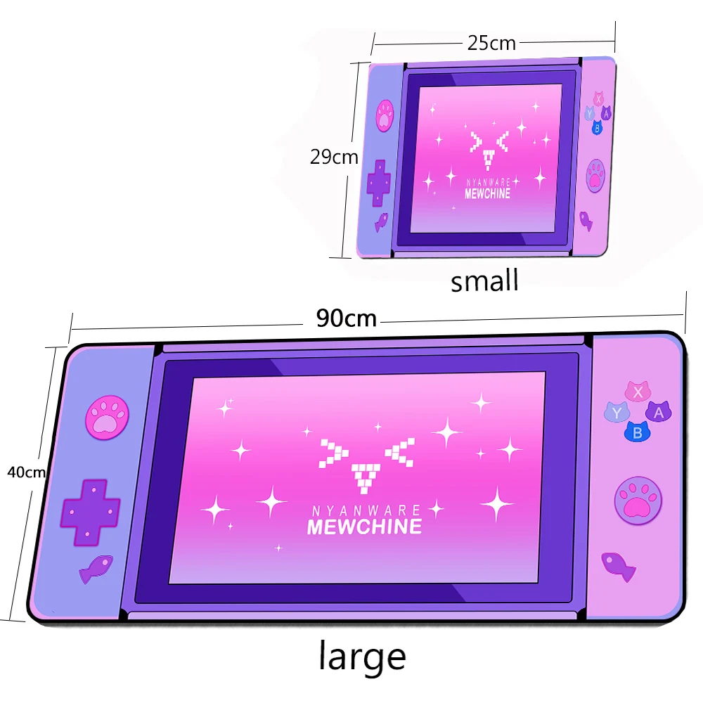 

Purple Mausepad Desk Mat Kawaii Pink Cute Gaming Accessories for custom print