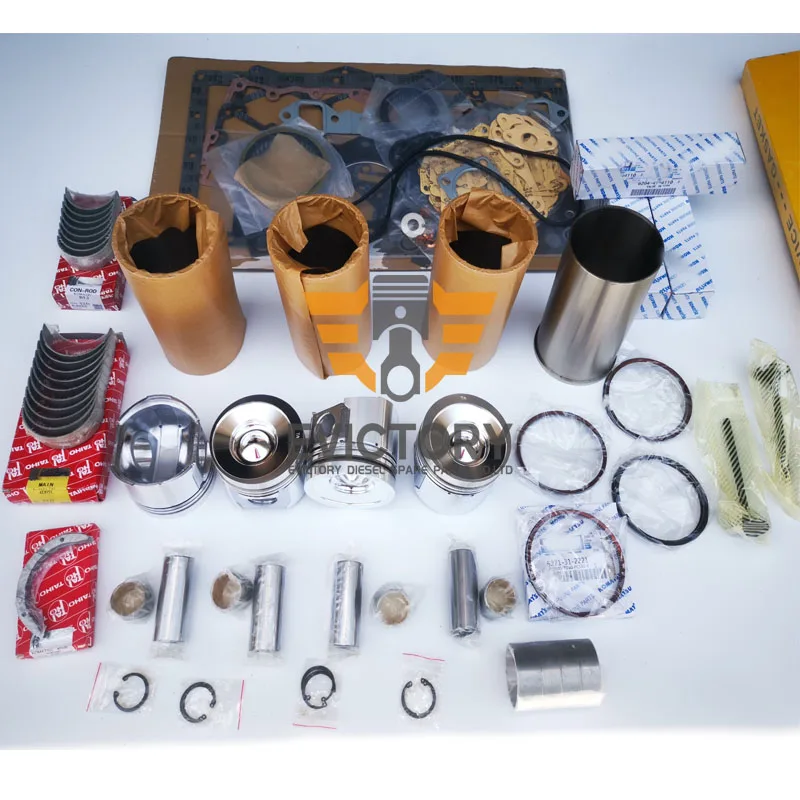 

For CUMMINS B3.3 QSB3.3 rebuild kit PISTON RING CYLINDER LINER GASKET BEARING