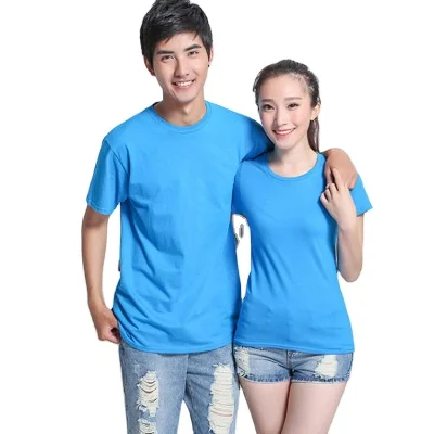 

Men 50% cotton 50% polyester plain Blank Tee Shirt Wholesale Custom Logo t shirt Wholesale